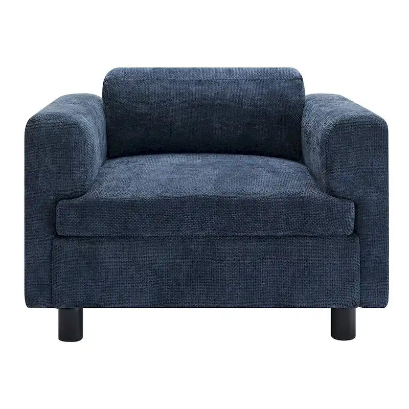 Fauteuil d'appoint en velours tissé, avec coussin haute densité et accoudoirs escamotables