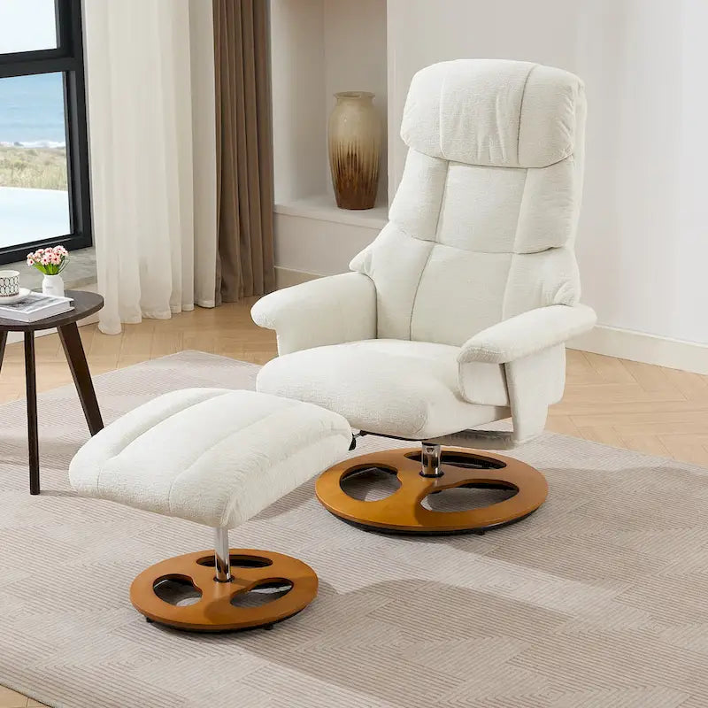 Fauteuil inclinable pivotant gris avec massage, chauffage et dossier réglable
