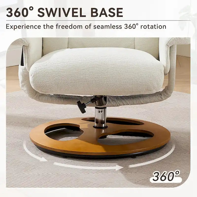 Fauteuil inclinable pivotant gris avec massage, chauffage et dossier réglable