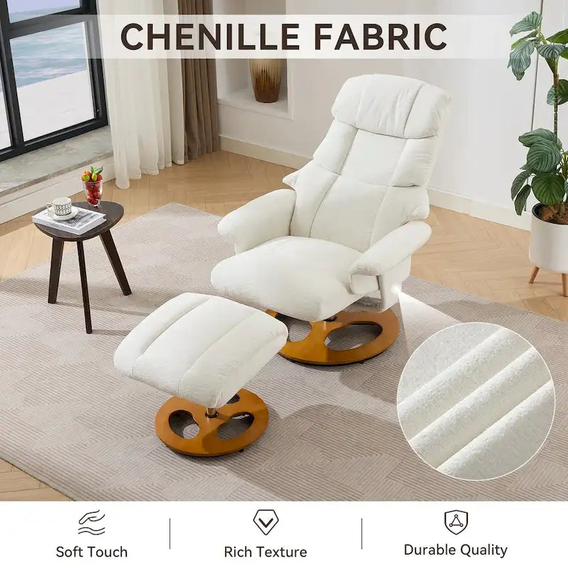 Fauteuil inclinable pivotant gris avec massage, chauffage et dossier réglable