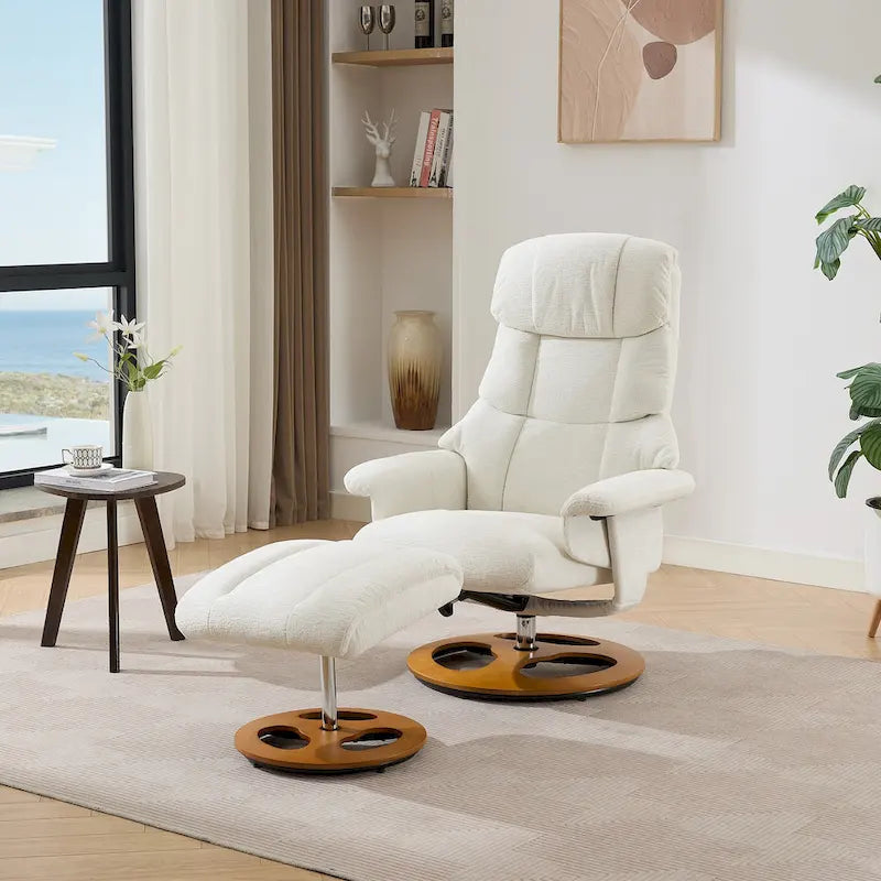Fauteuil inclinable pivotant gris avec massage, chauffage et dossier réglable