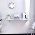 Table murale pliante blanche – Bureau rabattable peu encombrant pour les petits espaces