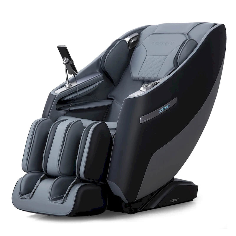 Fauteuil de massage corporel complet Zero Gravity SL Track avec chaleur lombaire, noir et gris