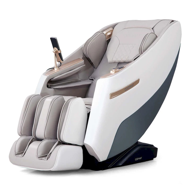 Fauteuil de massage corporel complet Zero Gravity SL Track avec chaleur lombaire, noir et gris