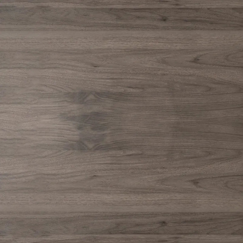 Table basse ronde industrielle avec plateau aspect bois et piètement en X en métal