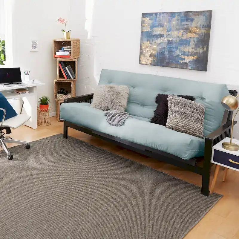 Matelas de futon capitonné de 5 pouces avec garnissage en mousse, options multicolores
