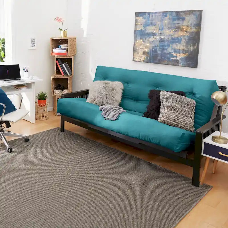 Matelas de futon capitonné de 5 pouces avec garnissage en mousse, options multicolores