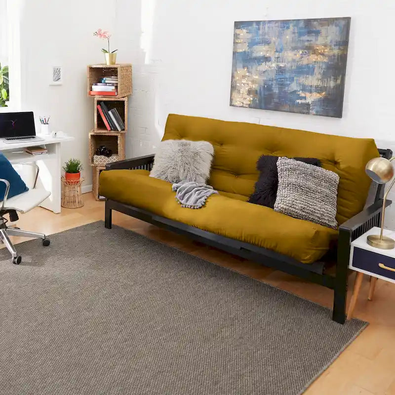 Matelas de futon capitonné de 5 pouces avec garnissage en mousse, options multicolores