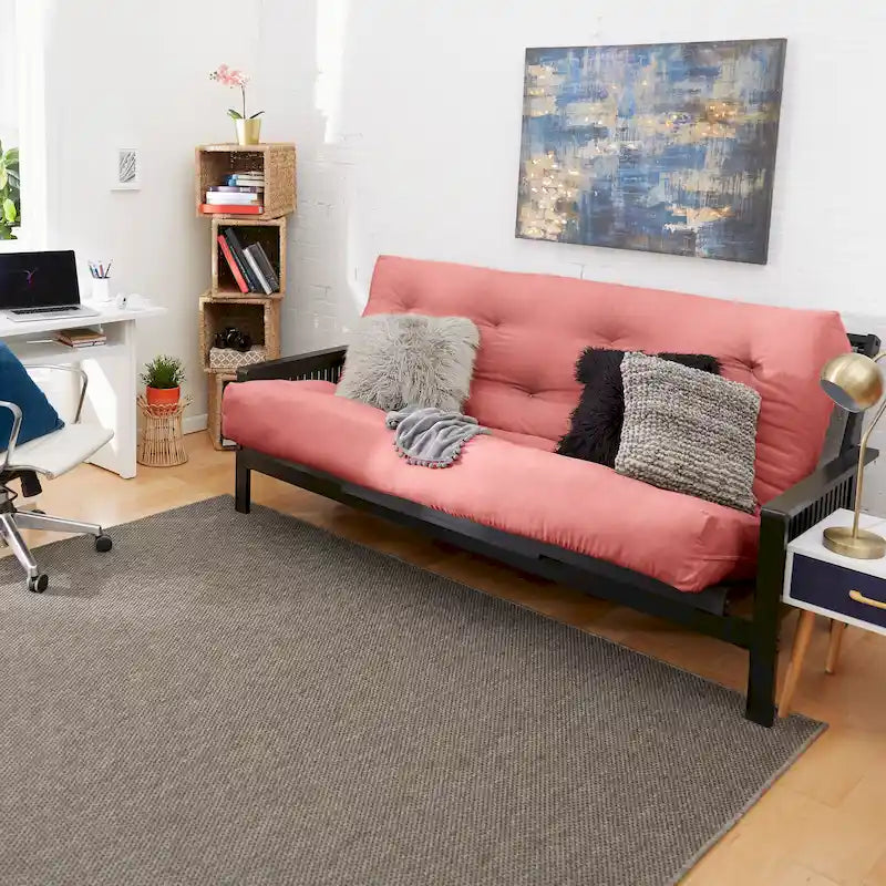 Matelas de futon capitonné de 5 pouces avec garnissage en mousse, options multicolores