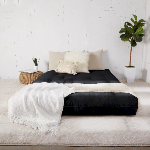 Matelas de futon capitonné de 5 pouces avec garnissage en mousse, options multicolores