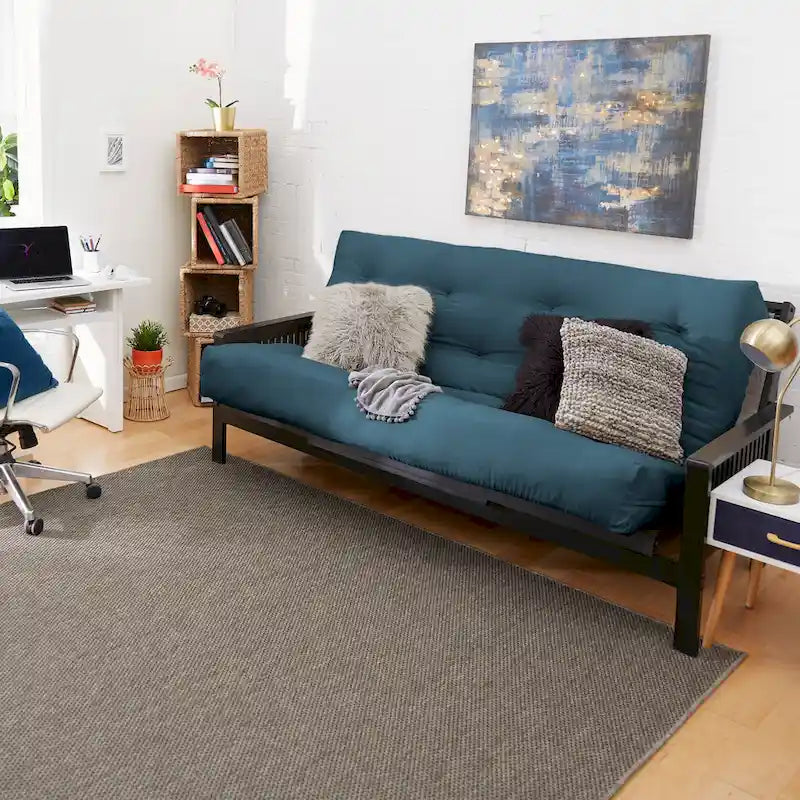 Matelas de futon capitonné de 5 pouces avec garnissage en mousse, options multicolores