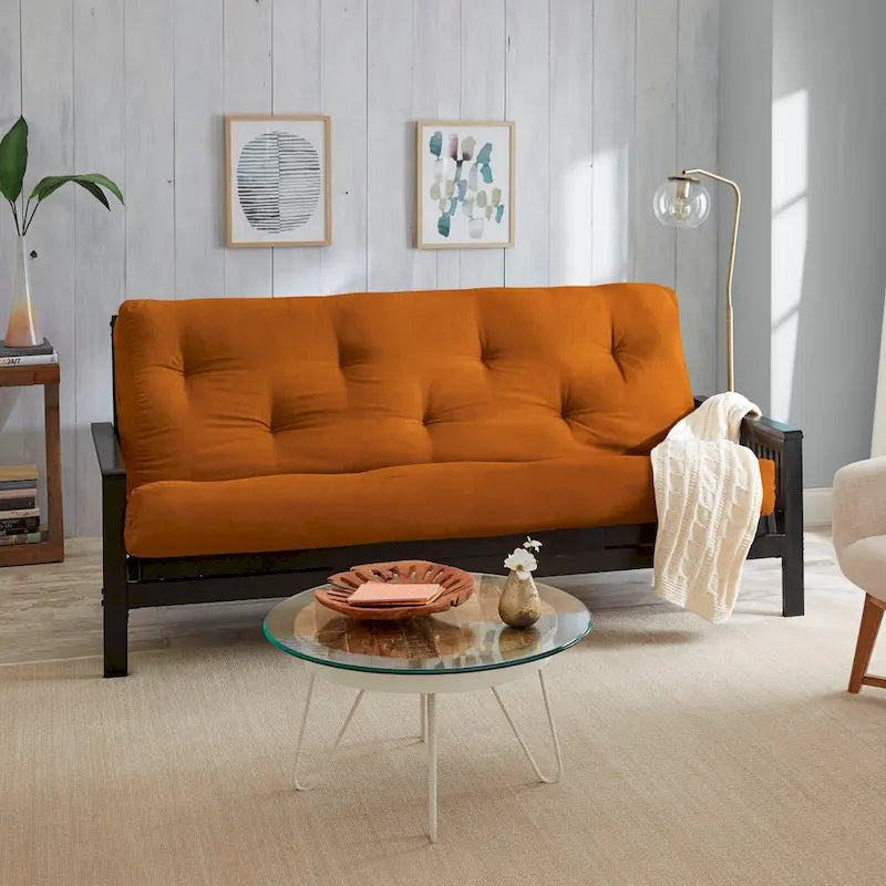Matelas de futon capitonné de 5 pouces avec garnissage en mousse, options multicolores