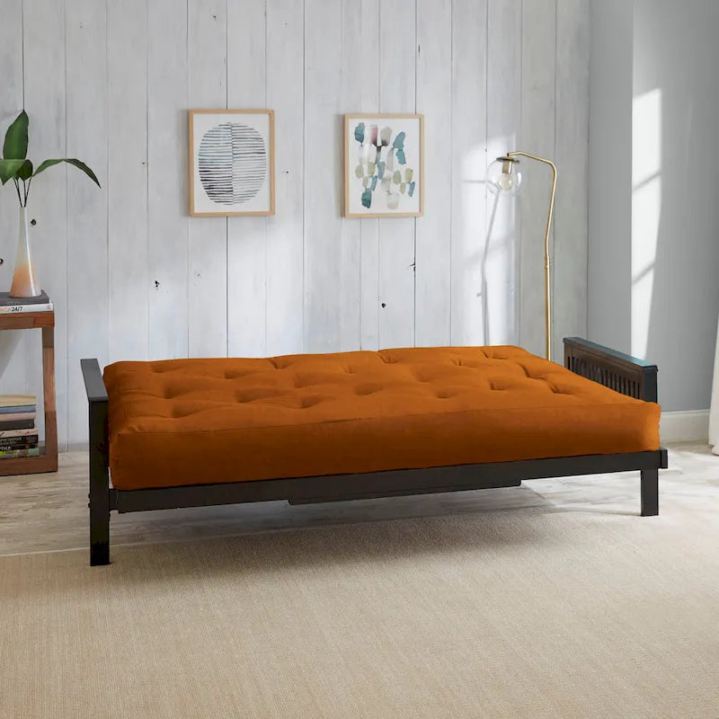Matelas de futon capitonné de 5 pouces avec garnissage en mousse, options multicolores