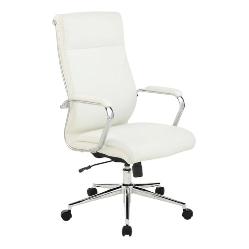 Chaise de bureau mi-hauteur en tissu antimicrobien avec accoudoirs et roulettes chromés