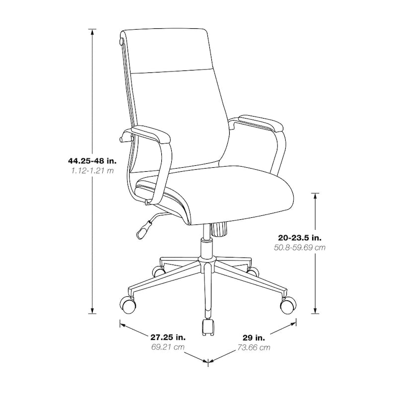 Chaise de bureau mi-hauteur en tissu antimicrobien avec accoudoirs et roulettes chromés