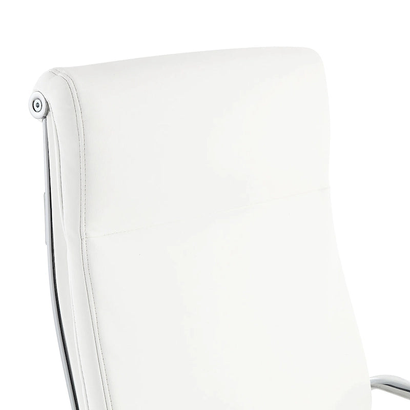 Chaise de bureau mi-hauteur en tissu antimicrobien avec accoudoirs et roulettes chromés