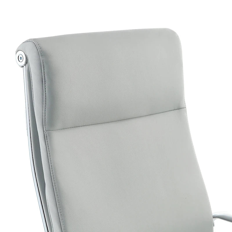 Chaise de bureau mi-hauteur en tissu antimicrobien avec accoudoirs et roulettes chromés