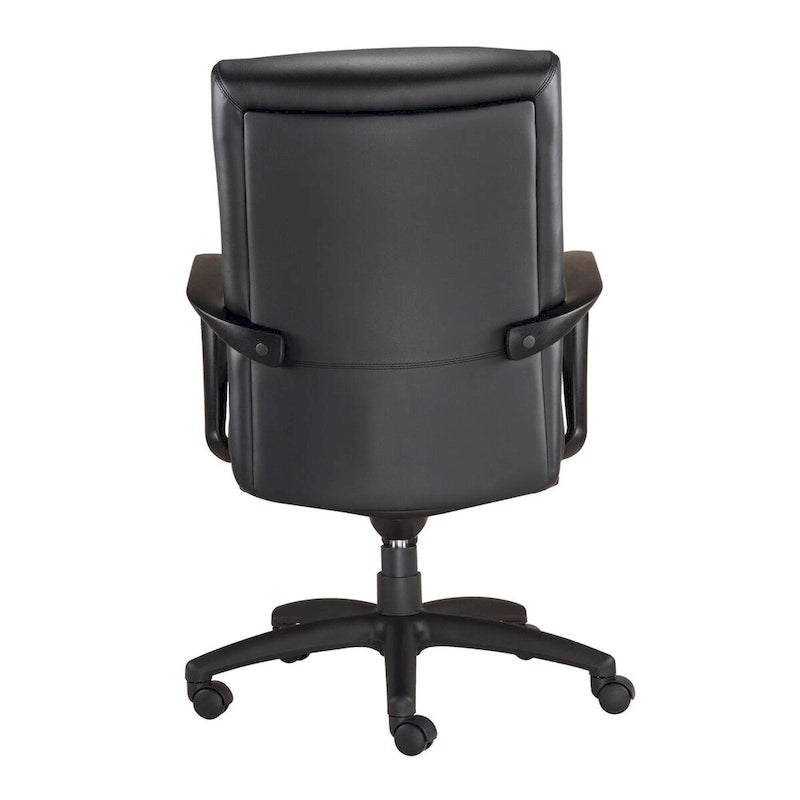 Chaise de bureau de direction en cuir reconstitué avec accoudoirs incurvés hauts marron noir