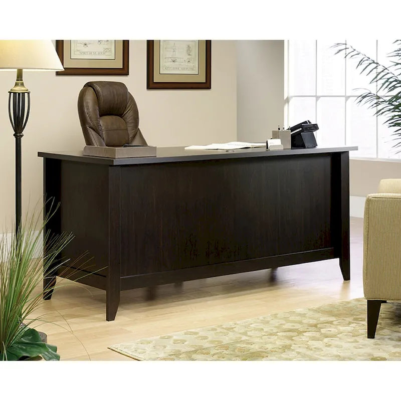 Bureau de direction avec tiroirs multiples en bois finition marron
