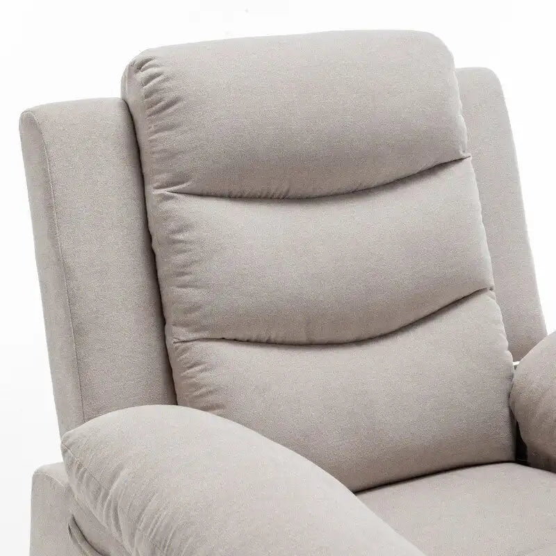 Fauteuil inclinable électrique avec massage chauffant, revêtement en velours, accoudoirs carrés, bleu