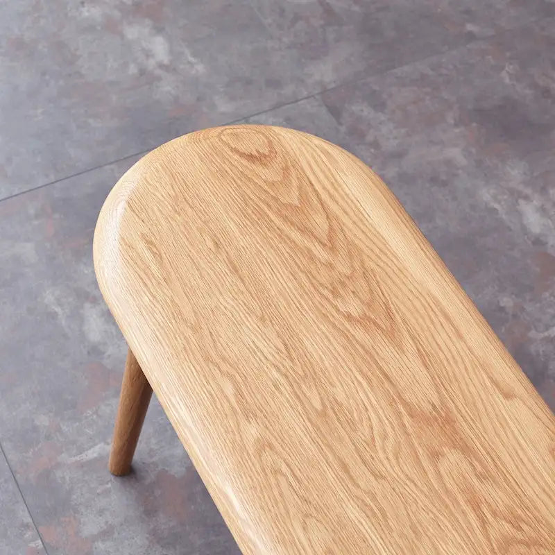 Banc de salle à manger en chêne massif avec bords arrondis finition naturelle