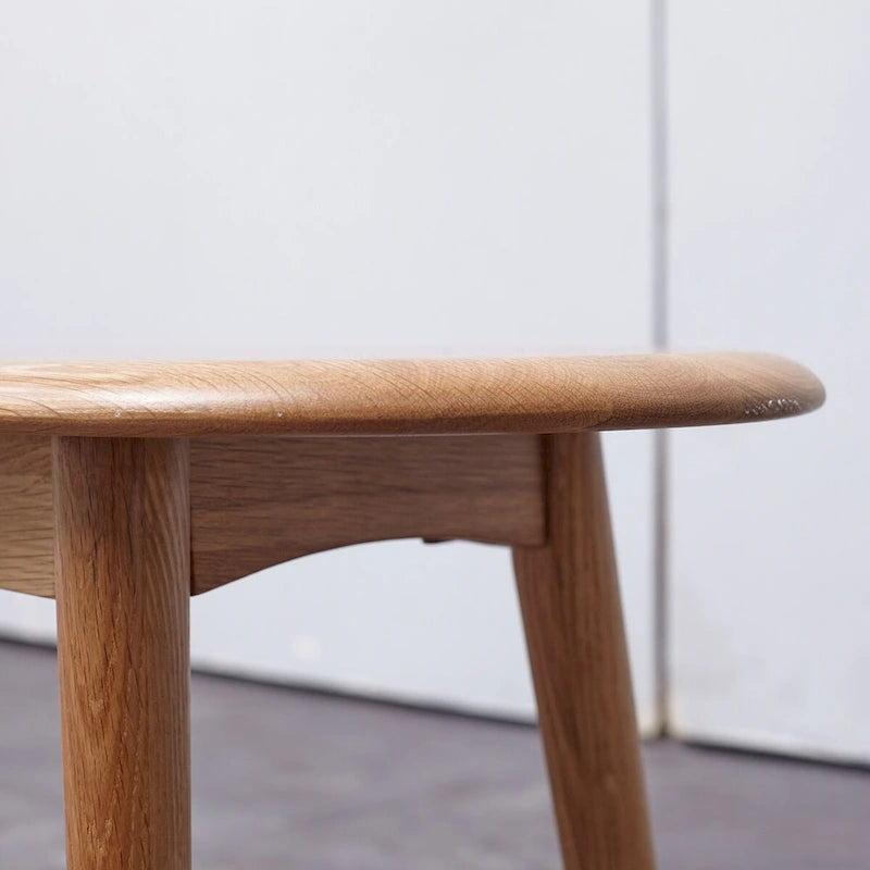 Banc de salle à manger en chêne massif avec bords arrondis finition naturelle