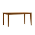 Nova 60 Inch Rectangular Dining Table, Tapered Legs, Rich Walnut Brown