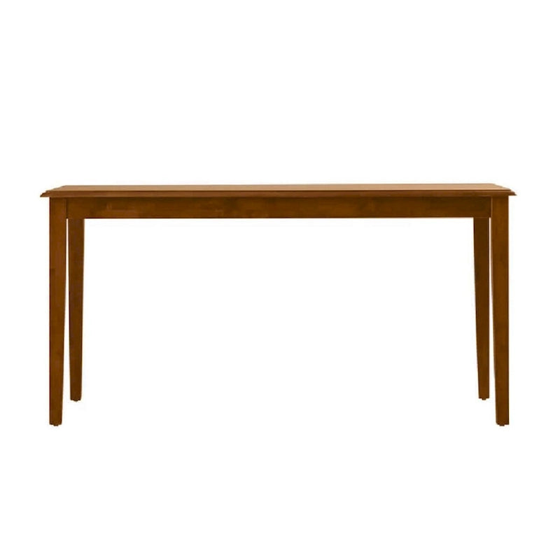 Table de salle à manger rectangulaire pieds fuselés noyer marron MDF Bois d'Hévéa 6 places