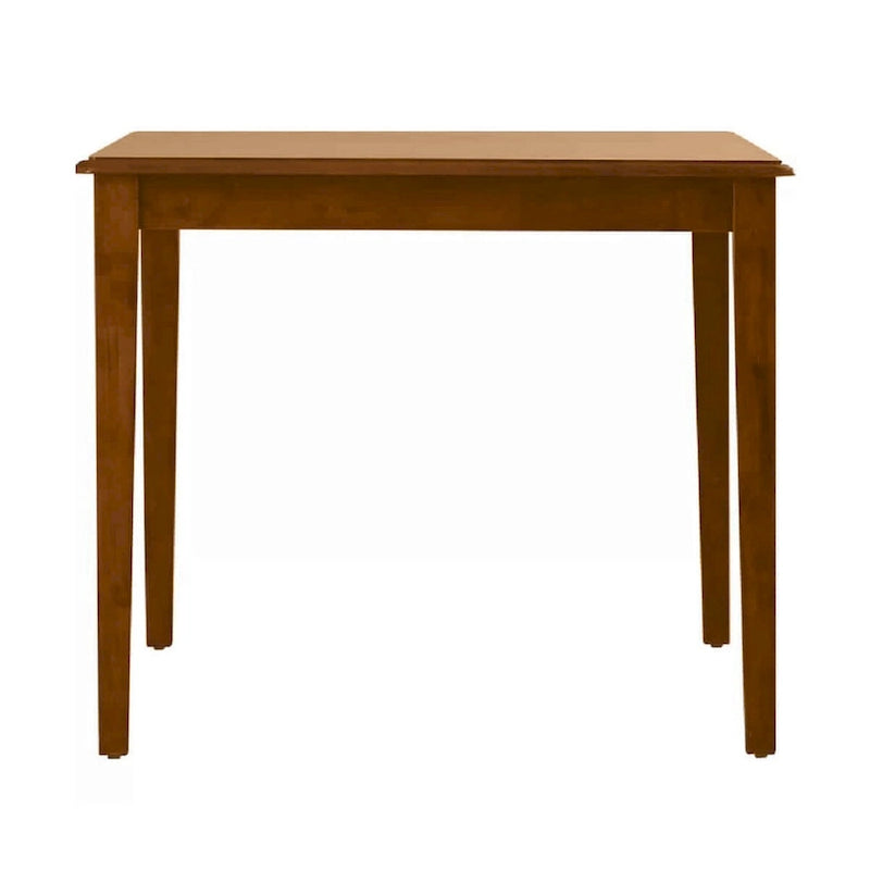Table de salle à manger rectangulaire pieds fuselés noyer marron MDF Bois d'Hévéa 6 places